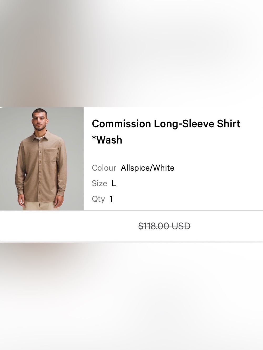Commission Long-Sleeve Shirt in Allspice/White